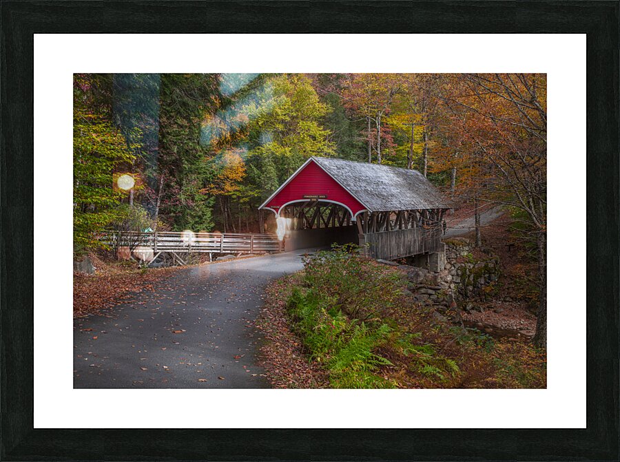 Flume Covered Bridge Autumn Magic Picture Frame print