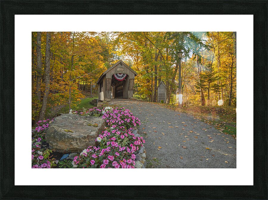 Autumn walk to Tannery Hill Bridge Picture Frame print