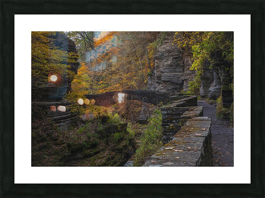 Autumn Fantasy Bridge Picture Frame print