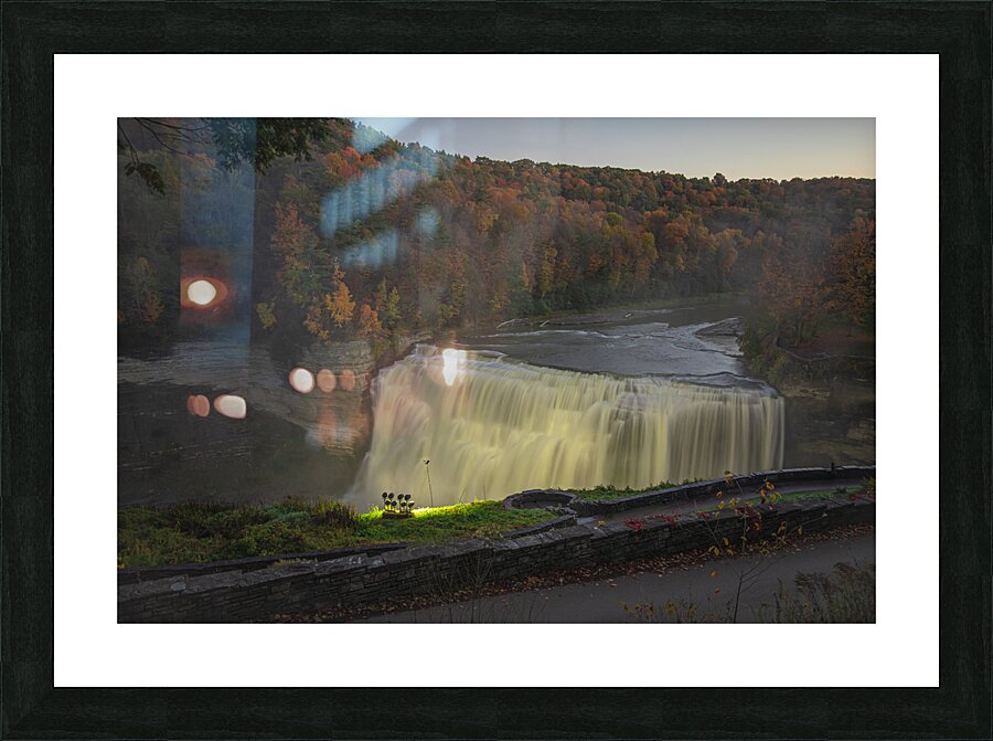 Evening Lights at Middle Falls Impression et Cadre photo