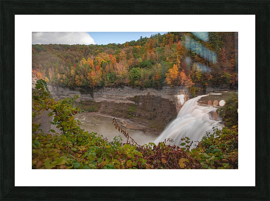 Autumn Splash At Middle Falls Picture Frame print