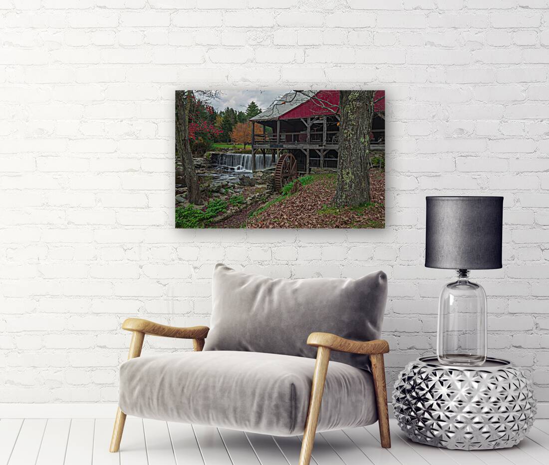 Late Autumn at Weston Grist Mill Reproduction