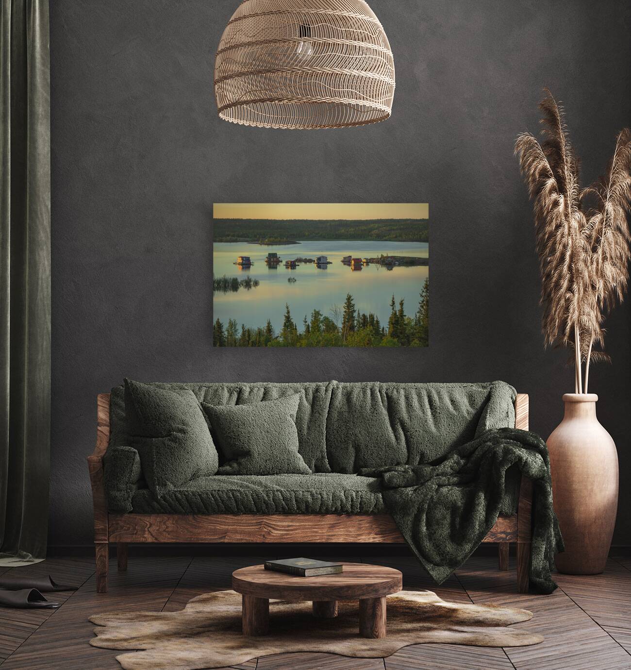 House boats Sunrise Reproduction