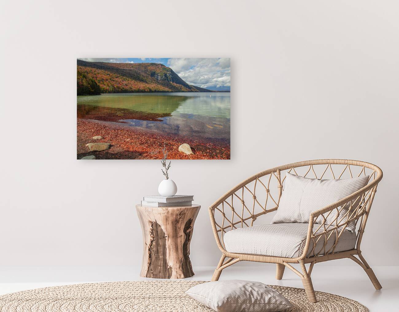 Lake Willoughby Autumn Reflections Reproduction