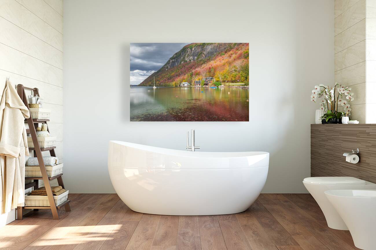 Lake Willoughby Fall Reflection Galore Reproduction