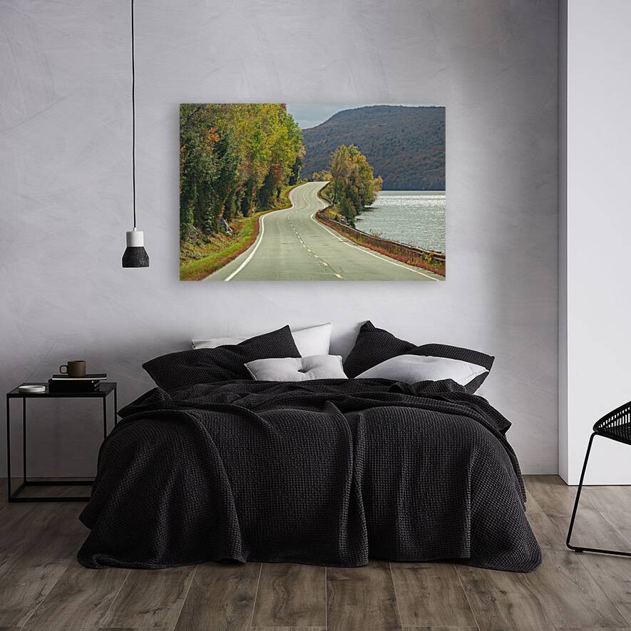 Lake Willoughby Autumn Road Reproduction