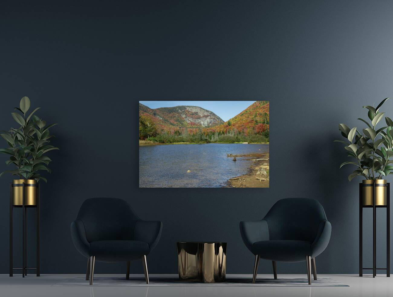 Autumn at Willey Pond Reproduction