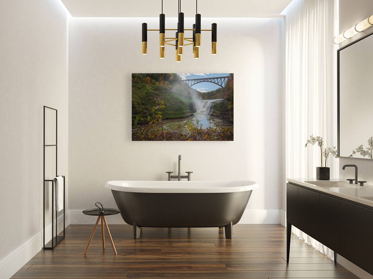 Autumn Wonderland at Upper Falls Reproduction