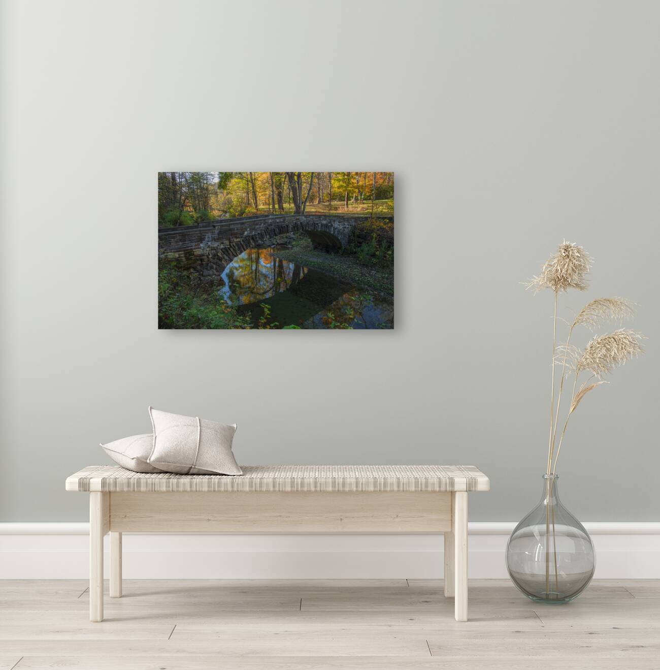 Old Stone Bridge Reflections Reproduction