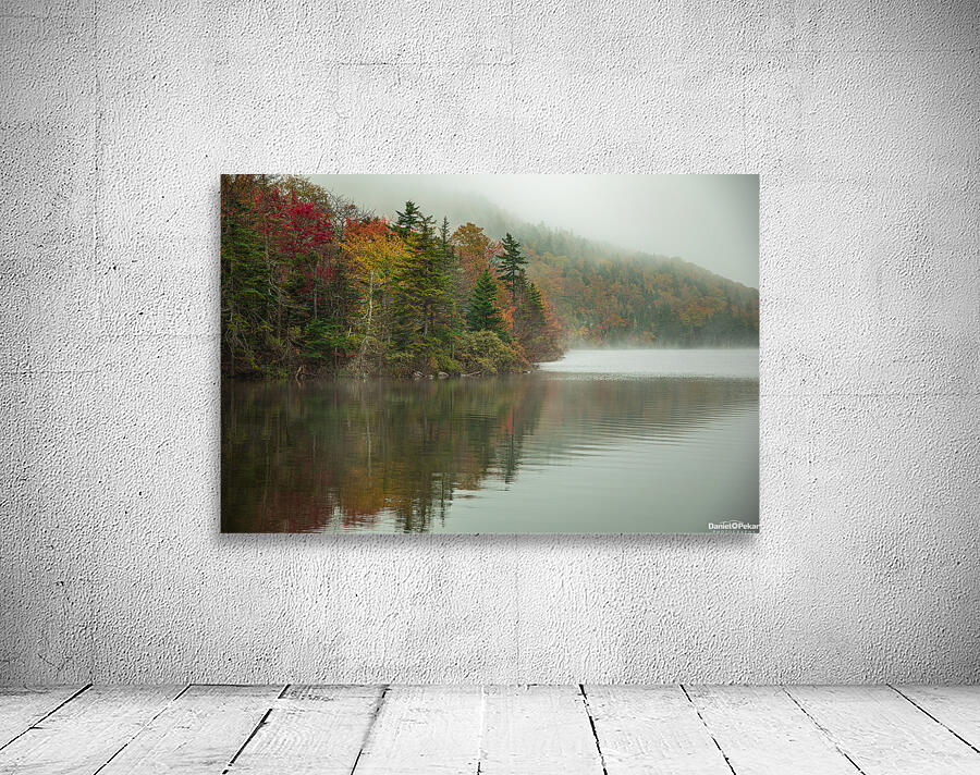 Foggy Echo Lake Fall Reflections Wall Preview