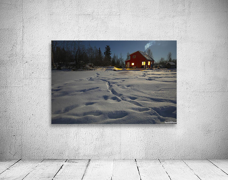 House boat Winter Sparkle Wall Preview