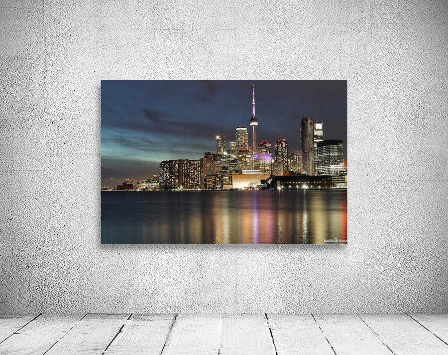 Polson Pier Toronto Night Skyline Wall Preview