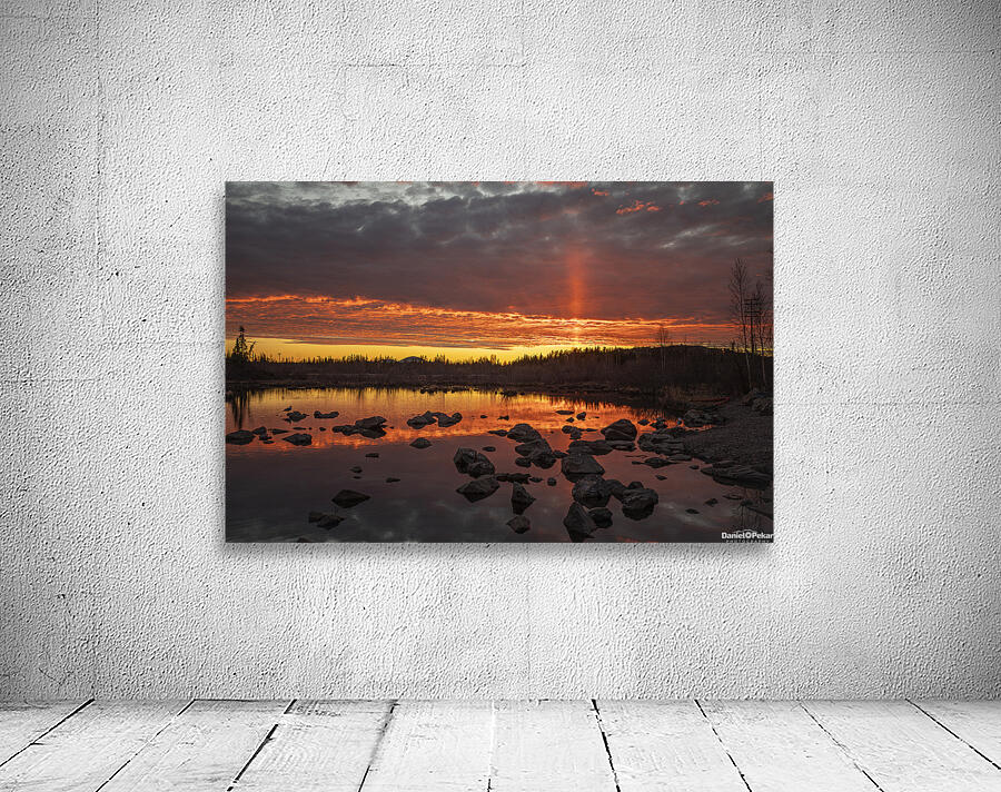 Mesmerizing Yellowknife Fiery Summer skies Wall Preview