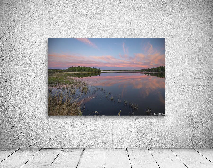 Jackfish Lake cotton candy Reflections Wall Preview