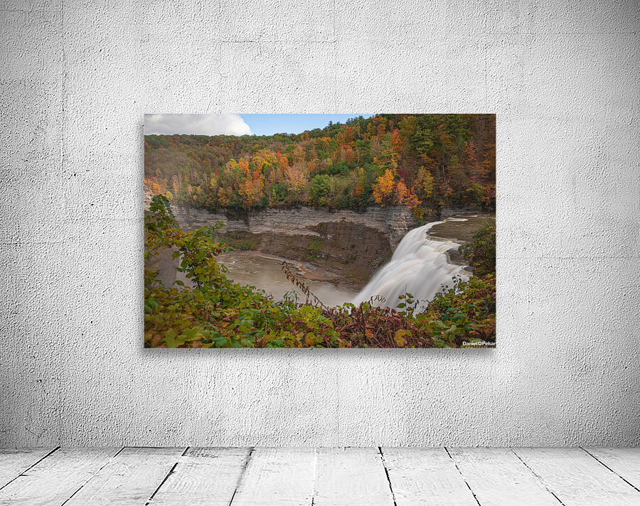 Autumn Splash At Middle Falls Wall Preview