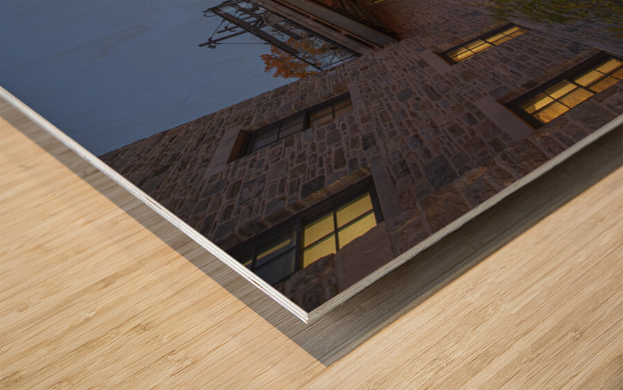 Elora Mill Evening glow Wood print