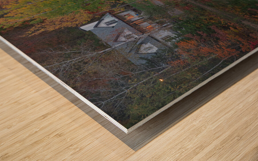 Parc Duquette Autumn Pond Reflection Wood print