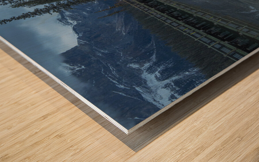 Emerald Lake Cilantro reflections Wood print