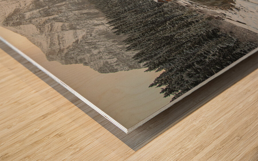 Lake Louise Winter Reflections Impression sur bois