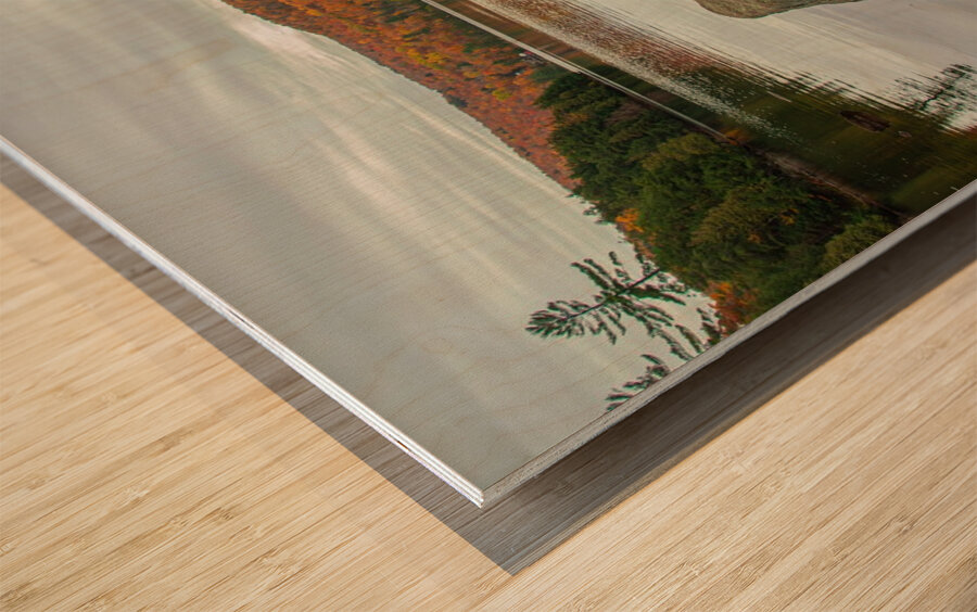 Meech lake Autumn reflections Wood print