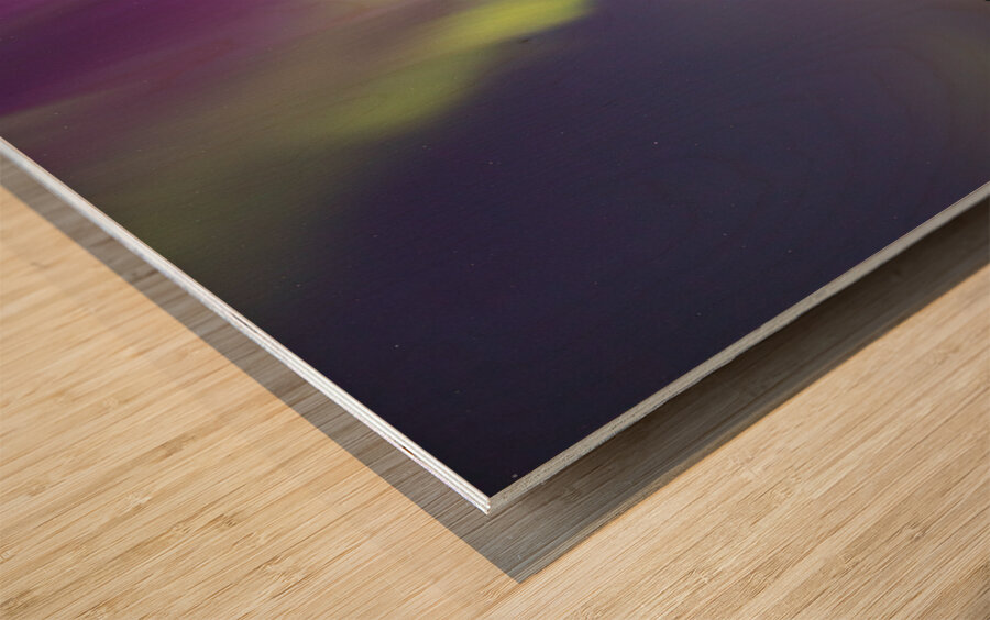 Prelude Lake Winter Aurora Wood print