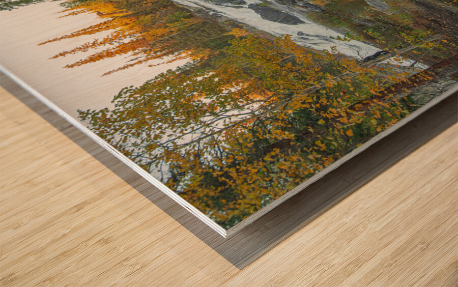 Autumn Beauty of Rampart Falls Wood print