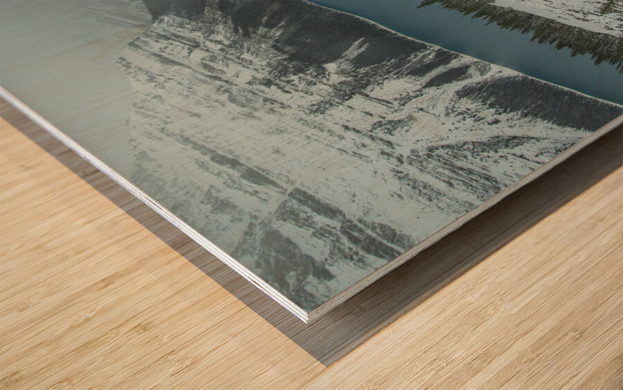 Peyto Lake winter overlook Wood print