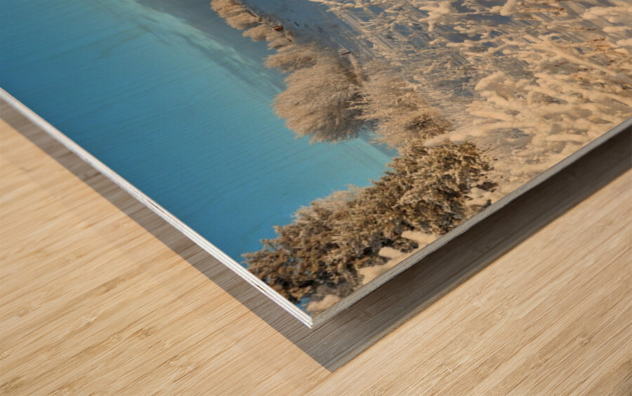 Frozen Hay River magic Wood print