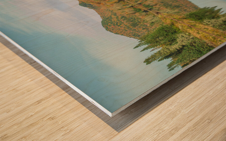 Jacques Cartier Fall reflections Wood print