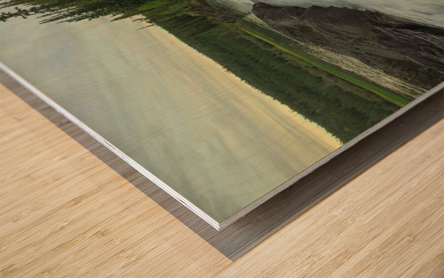 Rampart Falls Summer flow Wood print