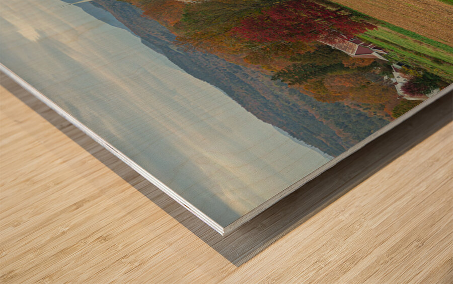 Peachham Autumn Farm Wood print