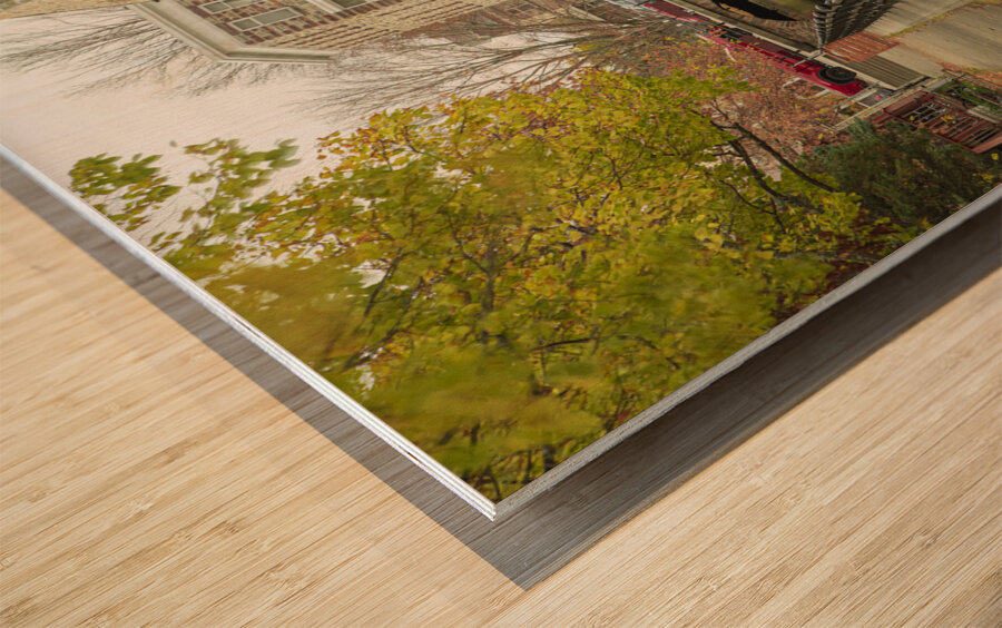 Perth Canal Autumn Reflections Wood print