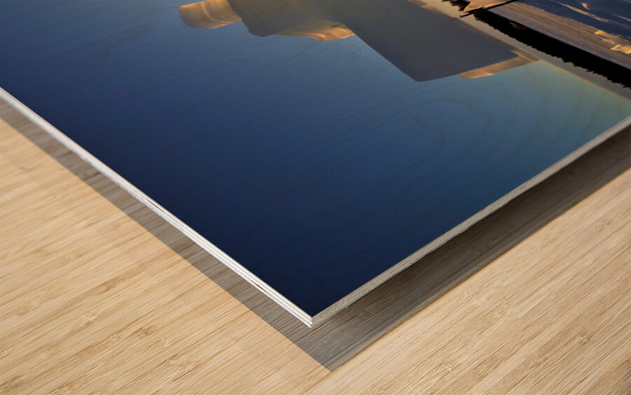 Snowking Winter inukshuk Wood print