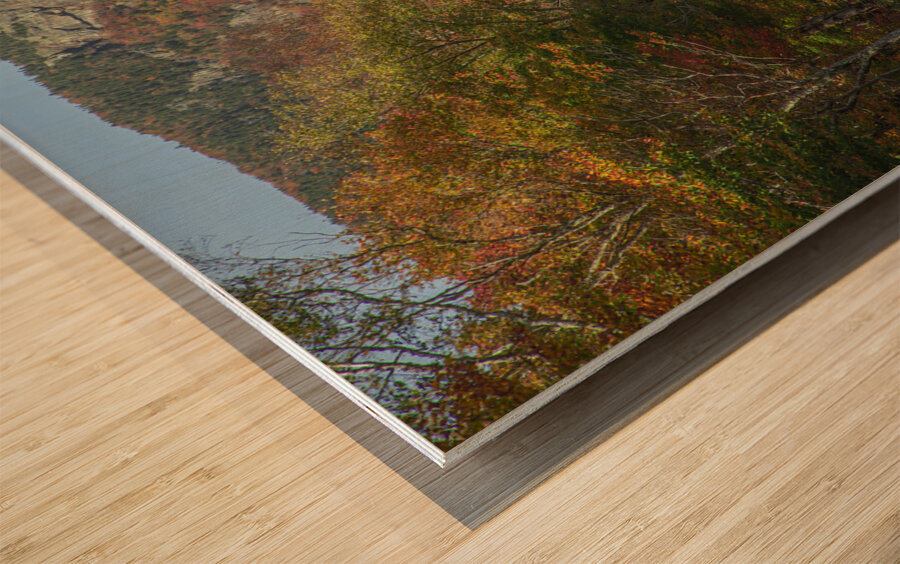 Crawford Notch Autumn Road Wood print