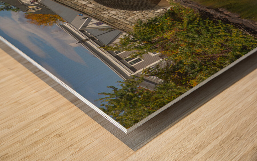 Henniker Stone Bridge in Autumn Wood print