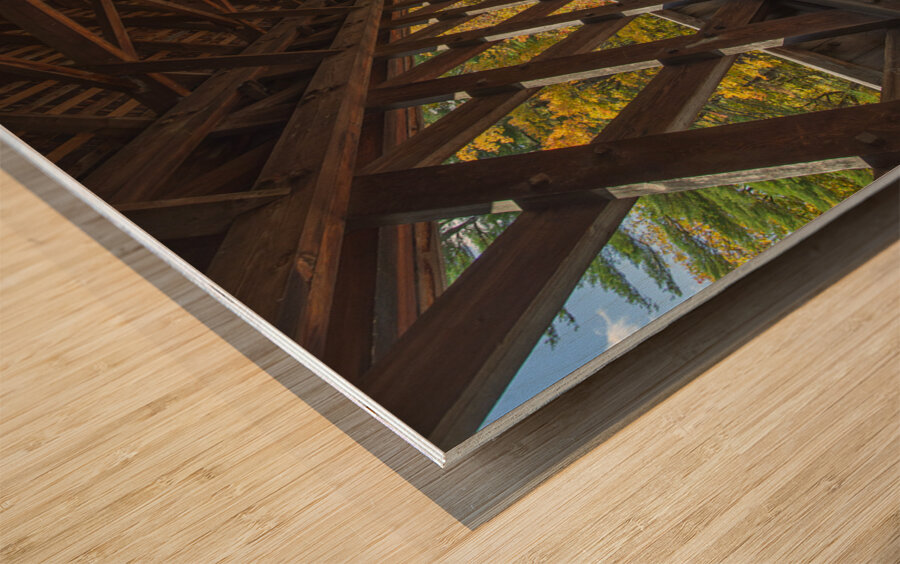 Within the Henniker Covered Bridge Impression sur bois