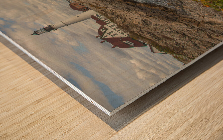 Portland Head light in Autumn Impression sur bois