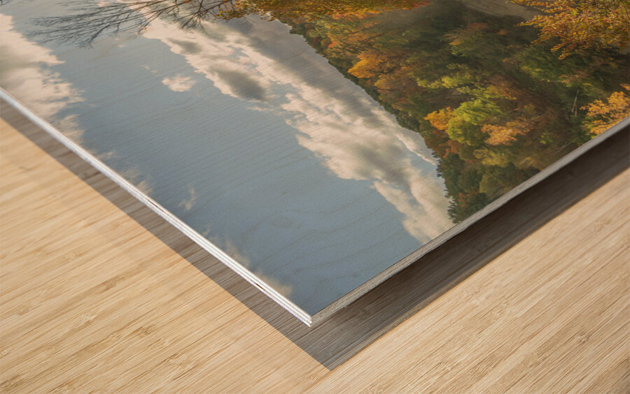 Letchworth Autumn Road Evening Glow Wood print