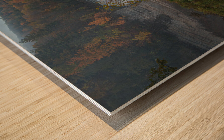 Evening Path to Middle Falls Wood print