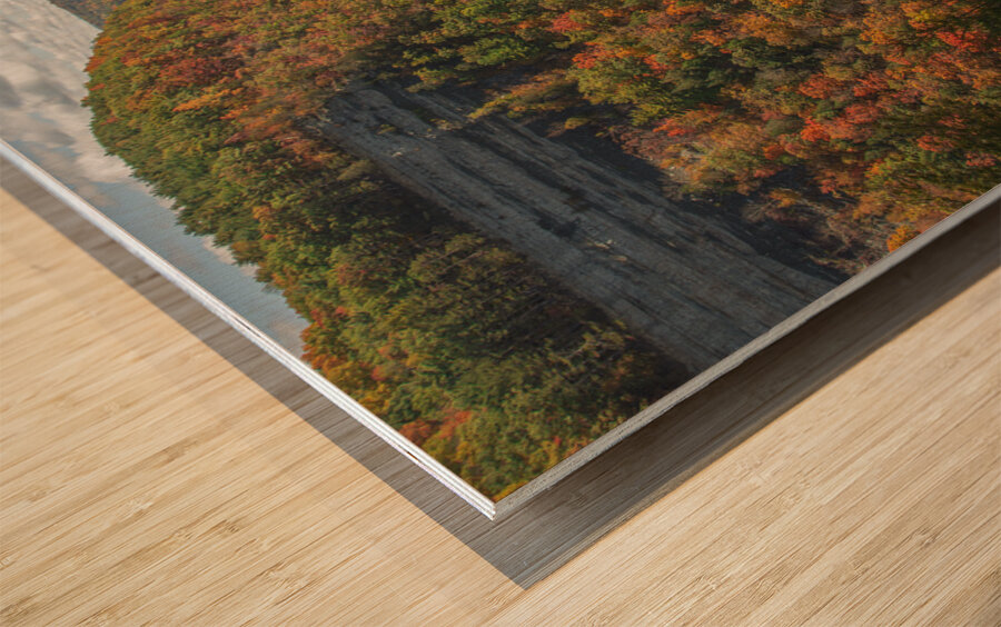 Archery Field Overlook in Autumn Glory Wood print