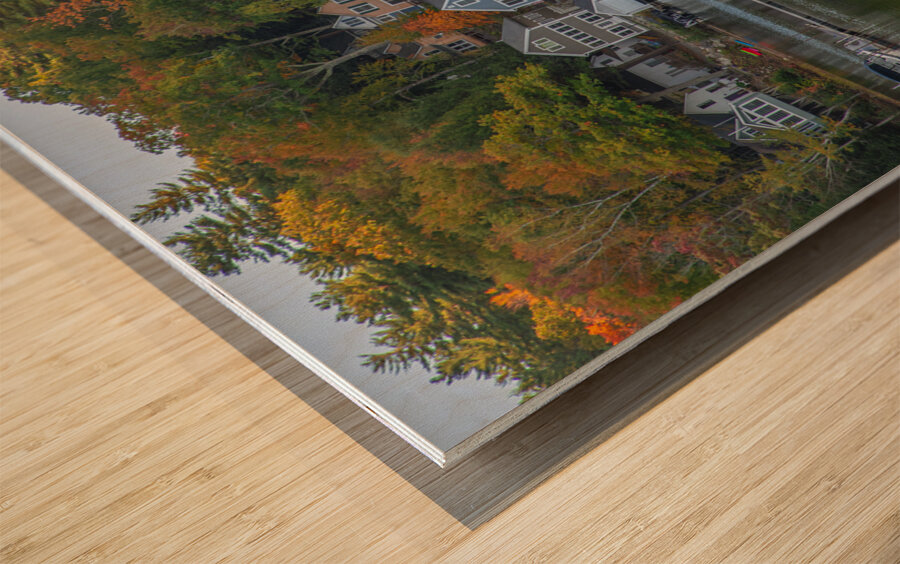 Alton Bay Autumn Reflections  Wood print