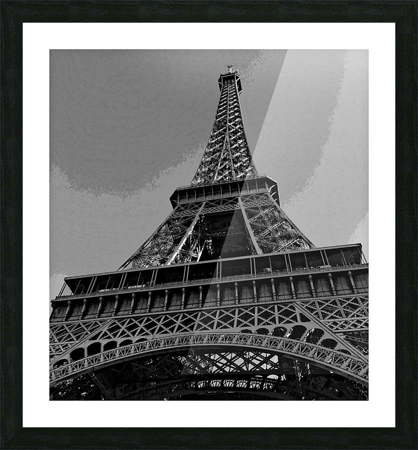 Black & white Eiffel Tower  Picture Frame Printing