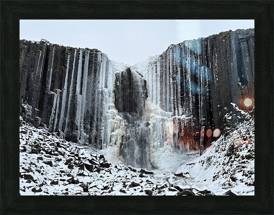 Icy Studlagil Waterfall Iceland Picture Frame print