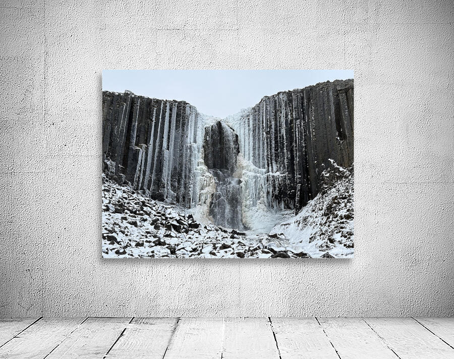 Icy Studlagil Waterfall Iceland Wall Preview