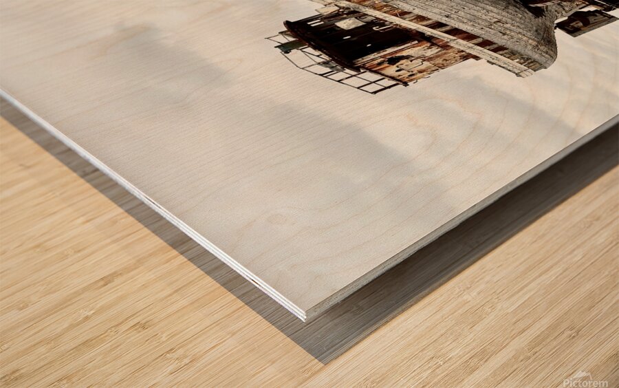 Akranes Ship Ruin Iceland Wood print