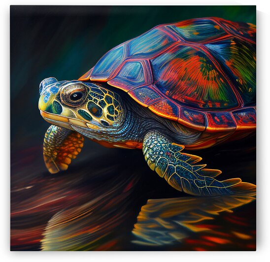 Turtle Painting Oil painting turtle by Goldfishwallart