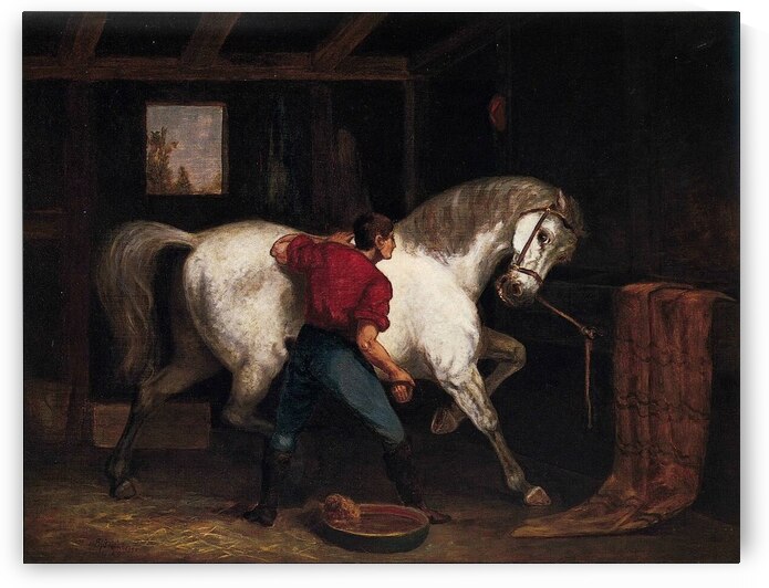  Governor Sprague s White Horse  by Edward Mitche 1869 by Goldfishwallart