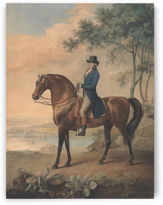 Warren Hastings on his Arabian Horse by George Townly Stubbs 1796 by Goldfishwallart