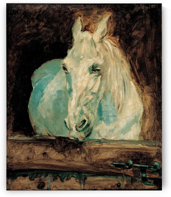 The White Horse Gazelle by Henri Toulouse-Lautrec 1881 by Goldfishwallart
