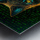 Matrix hacker cat cyberpunk  Metal print
